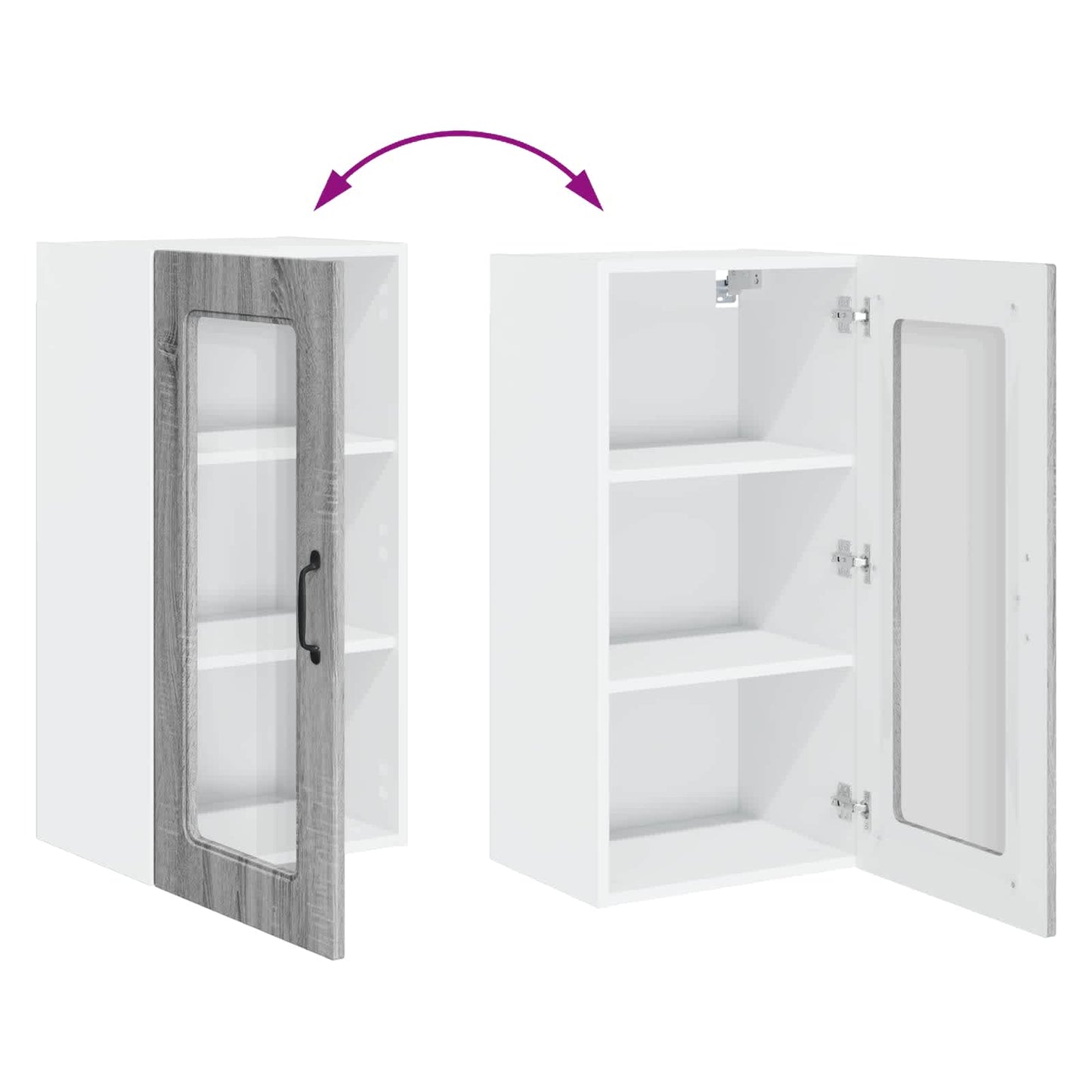 Mosogatógép panel Kalmar 2 pcs Szürke Sonoma Szerelt Fa