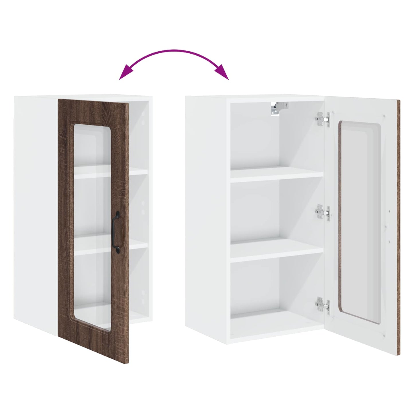 Mosogatógép panel Kalmar Barna Tölgy 40 x 31 x 80 cm Szerelt Fa