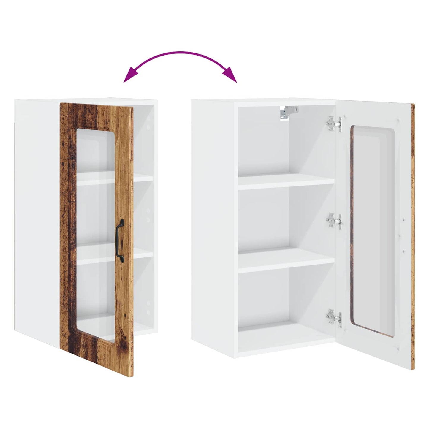 Mosogatógép panel Kalmar Öreg fa 40 x 31 x 80 cm Faanyag