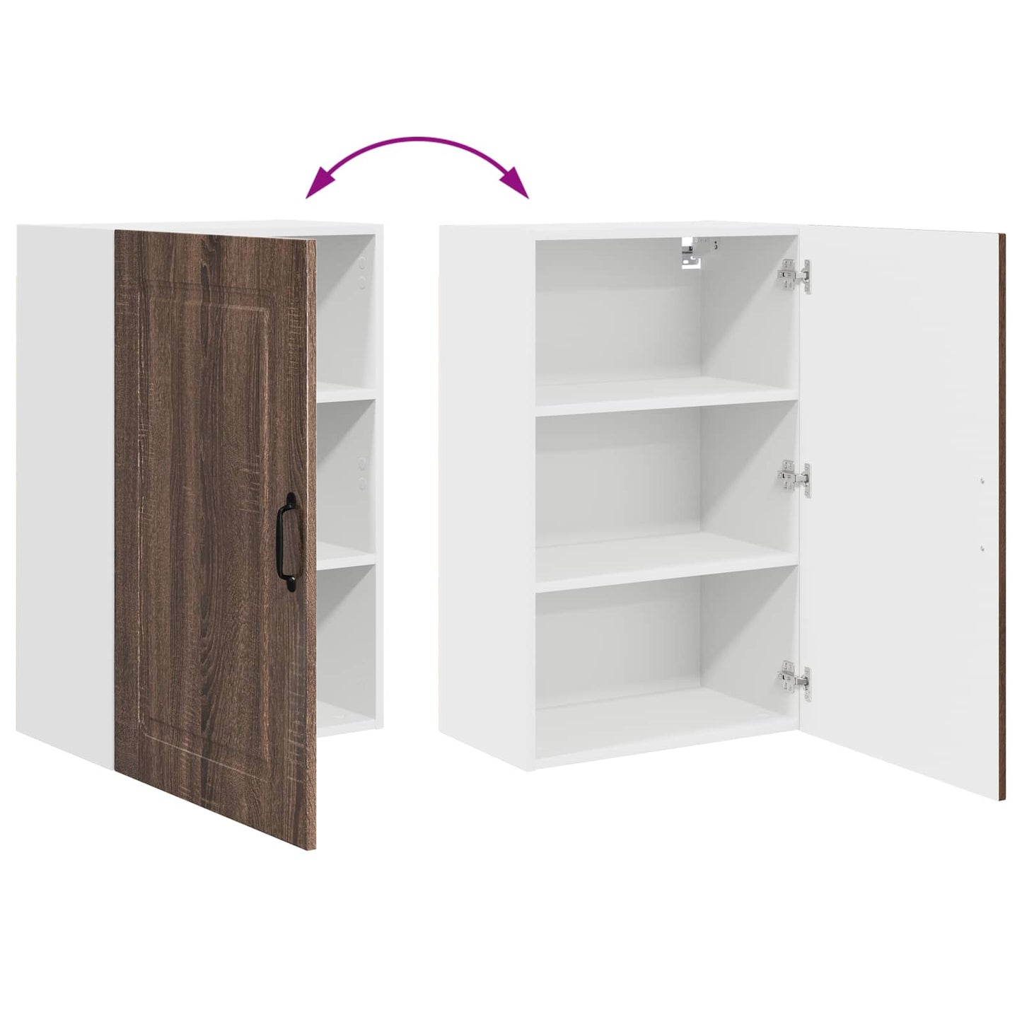 Mosogatógép panel Kalmar Barna Tölgy 50 x 31 x 80 cm Szerelt Fa