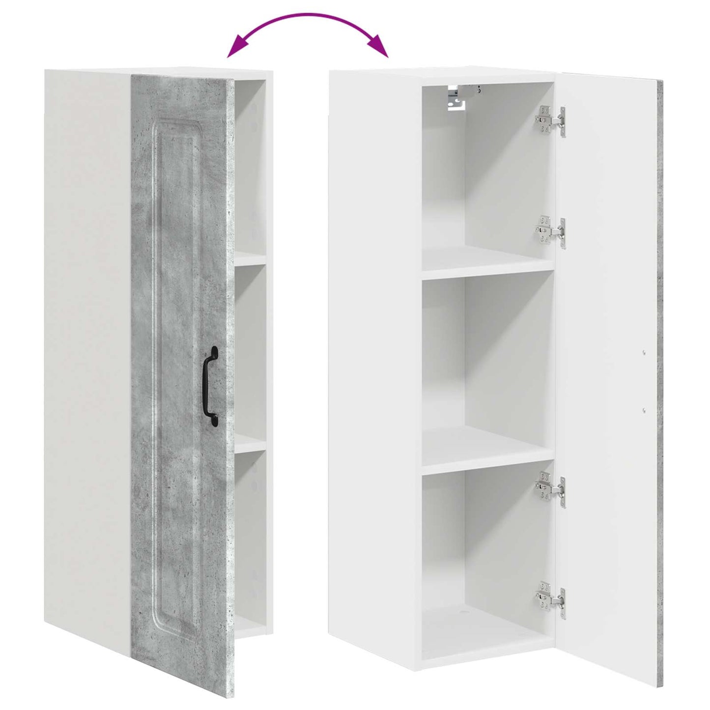 Mosogatógép panel Kalmar Beton Szürke 30 x 31 x 100 cm Faanyag