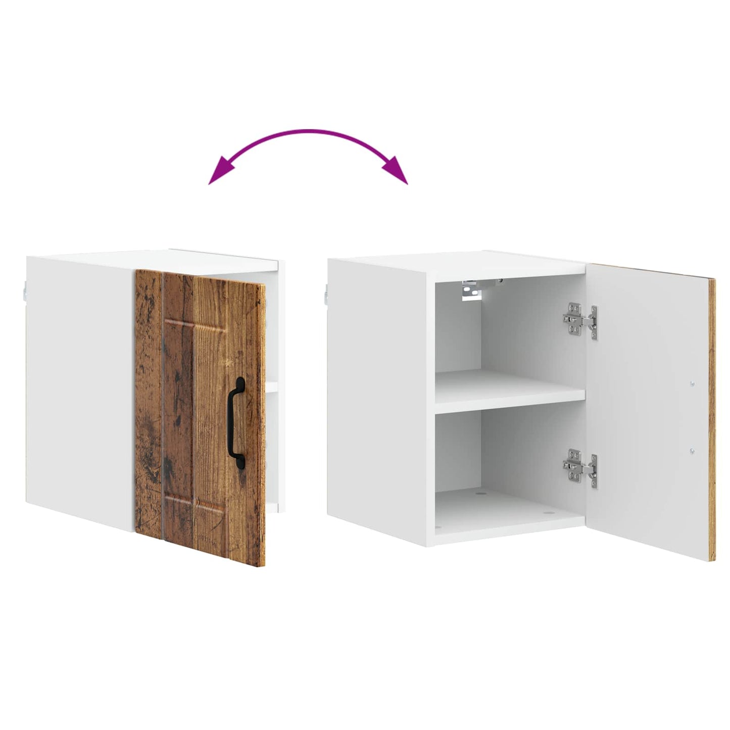 Fali Szekrény LUCCA 2 pcs Antik Fa 30 x 31 x 40 cm Szerelt Fa