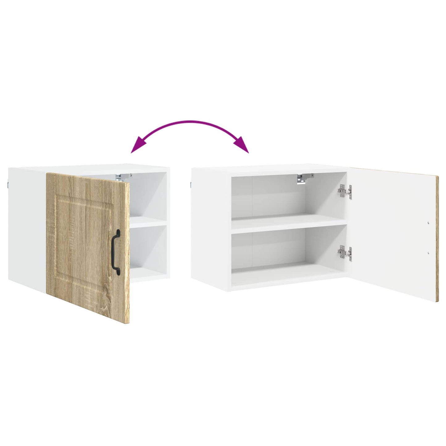 Fali Szekrény PORTO 2 pcs Sonoma tölgy 50 x 31 x 40 cm Faanyag