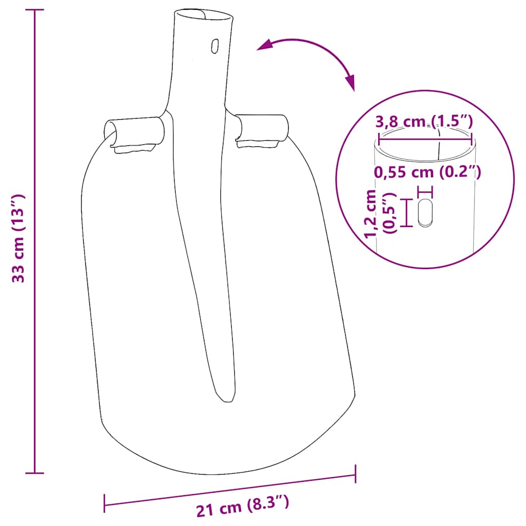 Lapát Fej Ezüst 33 x 21 cm Porszórt acél