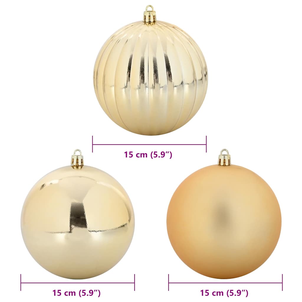 Karácsonyi Díszszett XL 9 pcs Arany Műanyag