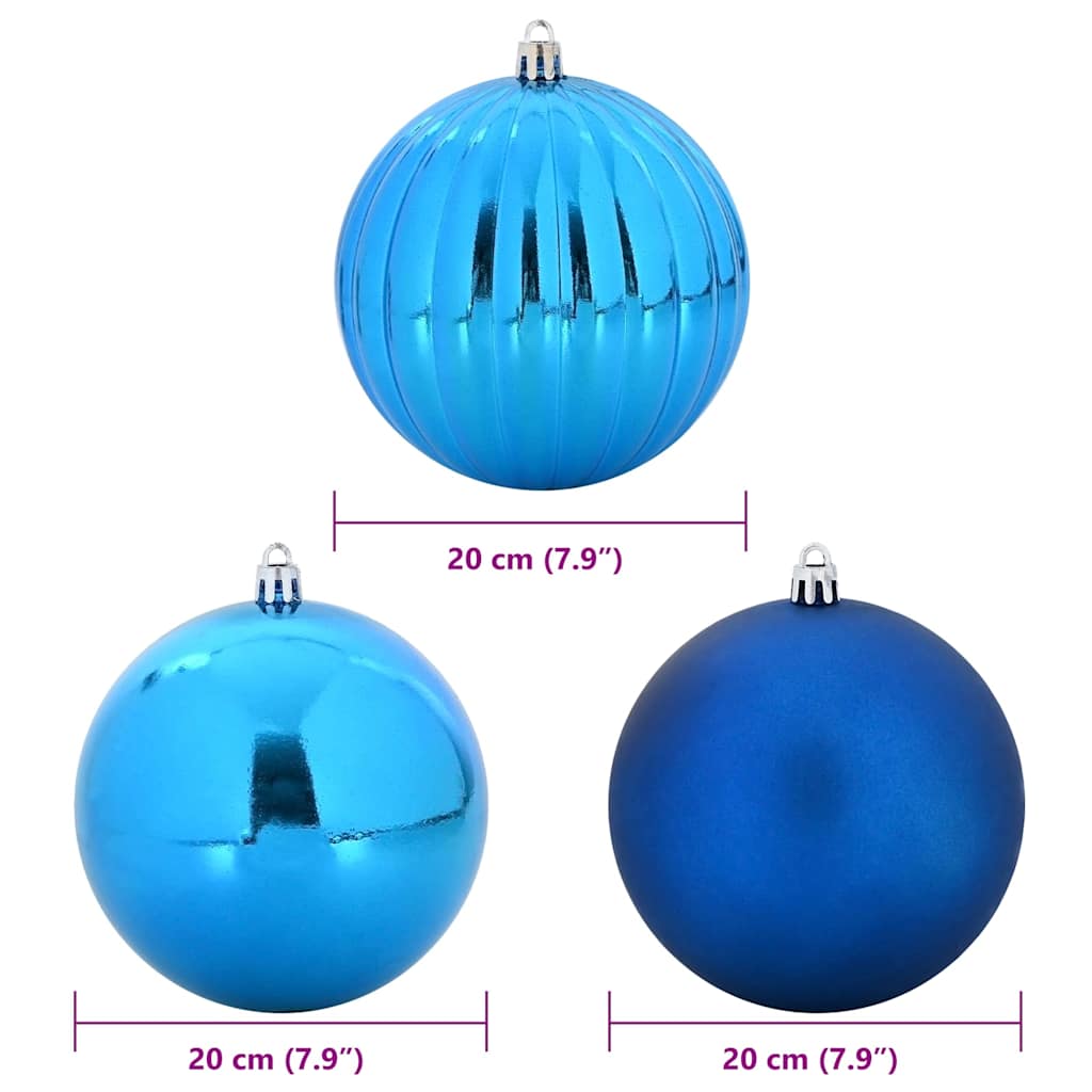 Karácsonyi Díszgömb Készlet XXL 4 pcs Kék Ø 20 cm Műanyag LED