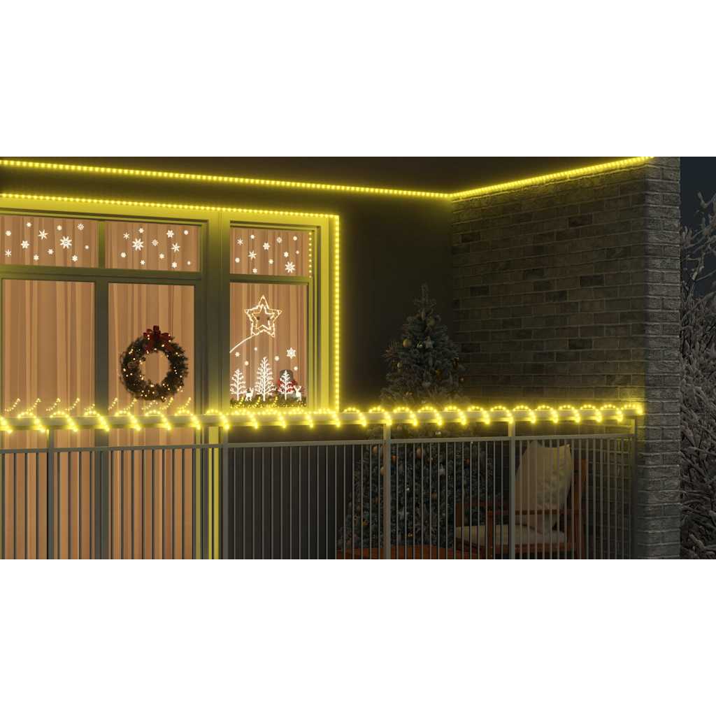 Kötél világítás 2400 LED-del Meleg fehér 100 m PVC