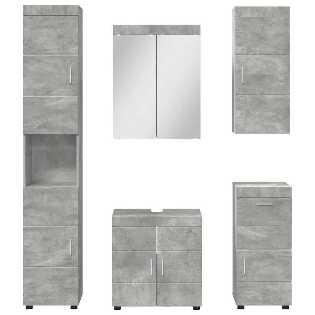 Fürdőszoba bútor szett TULUM 5 pcs Beton Szürke 60 x 34 x 63 cm