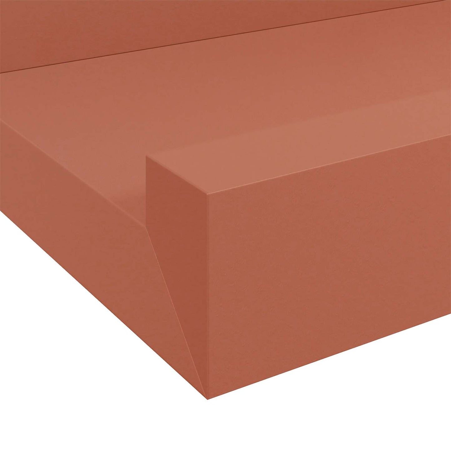 Falpolc Falra szerelhető 2 db Piros 40 x 9 x 3 cm Szerelt Fa