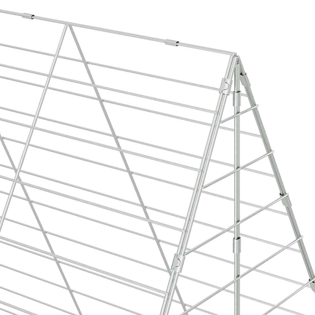 Nyúl Ketrec Ezüst 300 x 100 x 210 cm Horganyzott acél