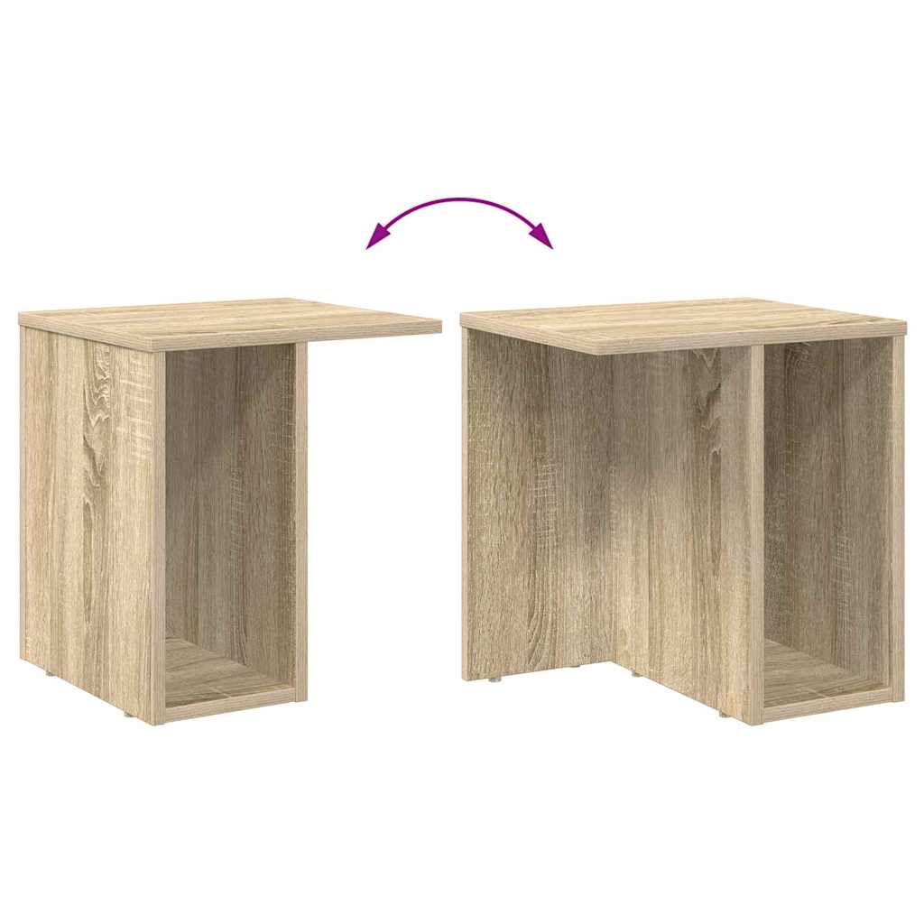 Végasztal 2 db Sonoma tölgy 37 x 32 x 40 cm Szerelt Fa