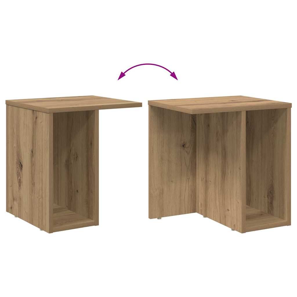 Végasztal 2 pcs Artisan tölgy 37 x 32 x 40 cm Faanyag