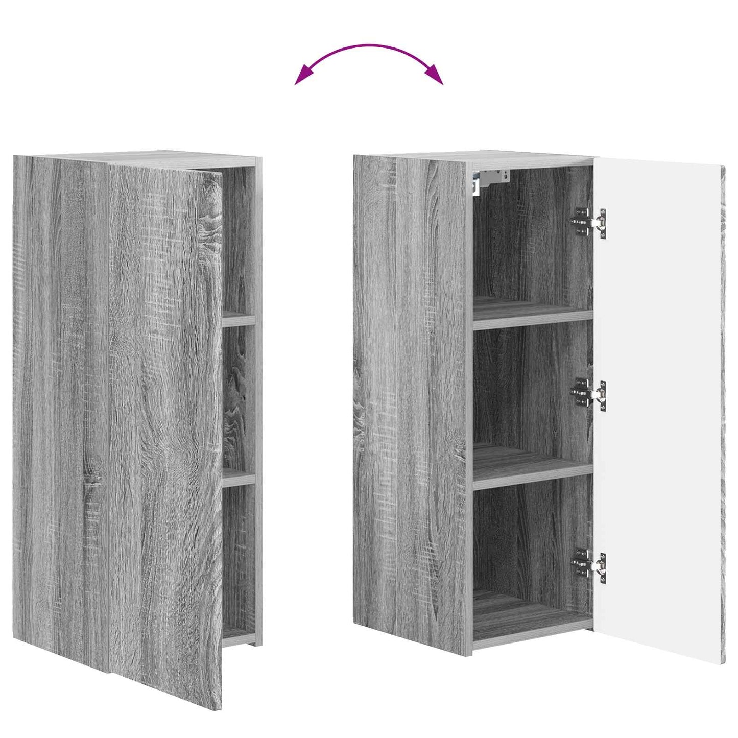 TV falit kabinet szett 4 pcs Szürke Sonoma Faanyag