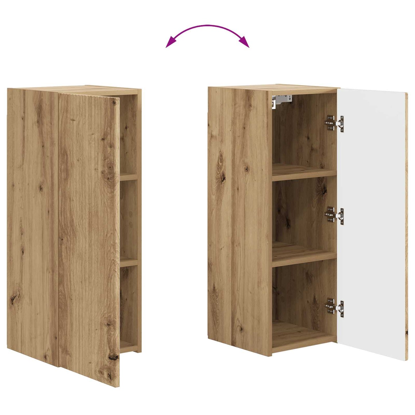 TV falit kabinet szett 4 pcs Artisan tölgy Faanyag