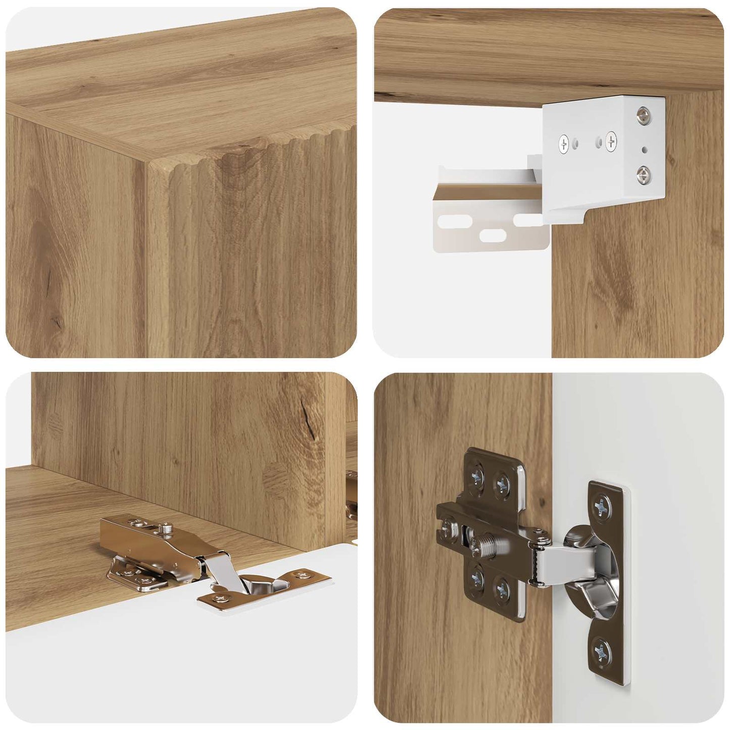 TV szekrény garnitúra 4 pcs Artisan tölgy Faanyag