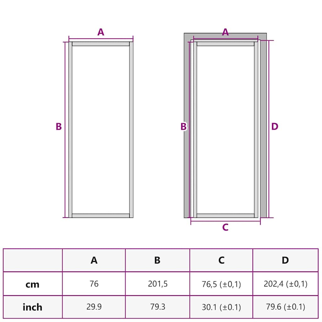 Otthoni ajtó 76 x 201,5 x 3,5 cm Alumínium és Edzett Üveg