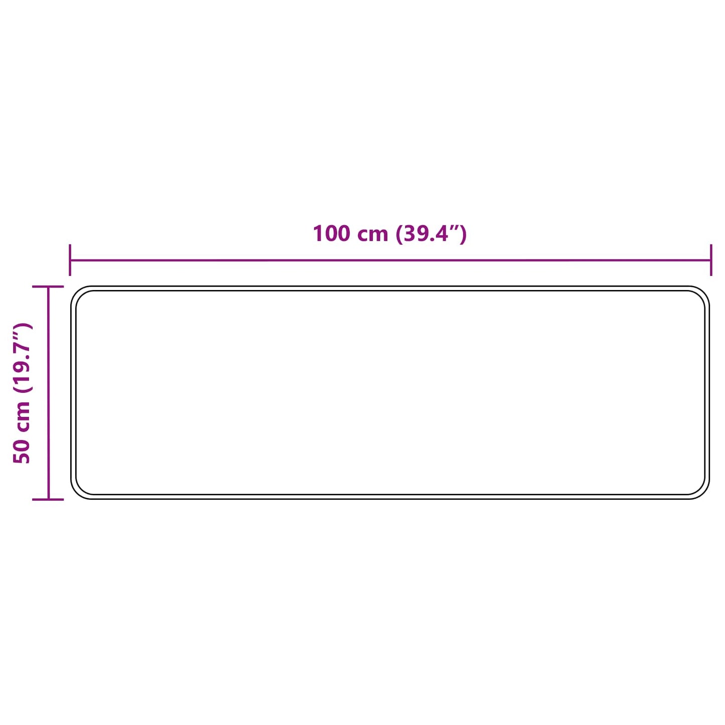 Szőnyeg futó MARSA Krém 50 x 100 cm Poliészter és PVC