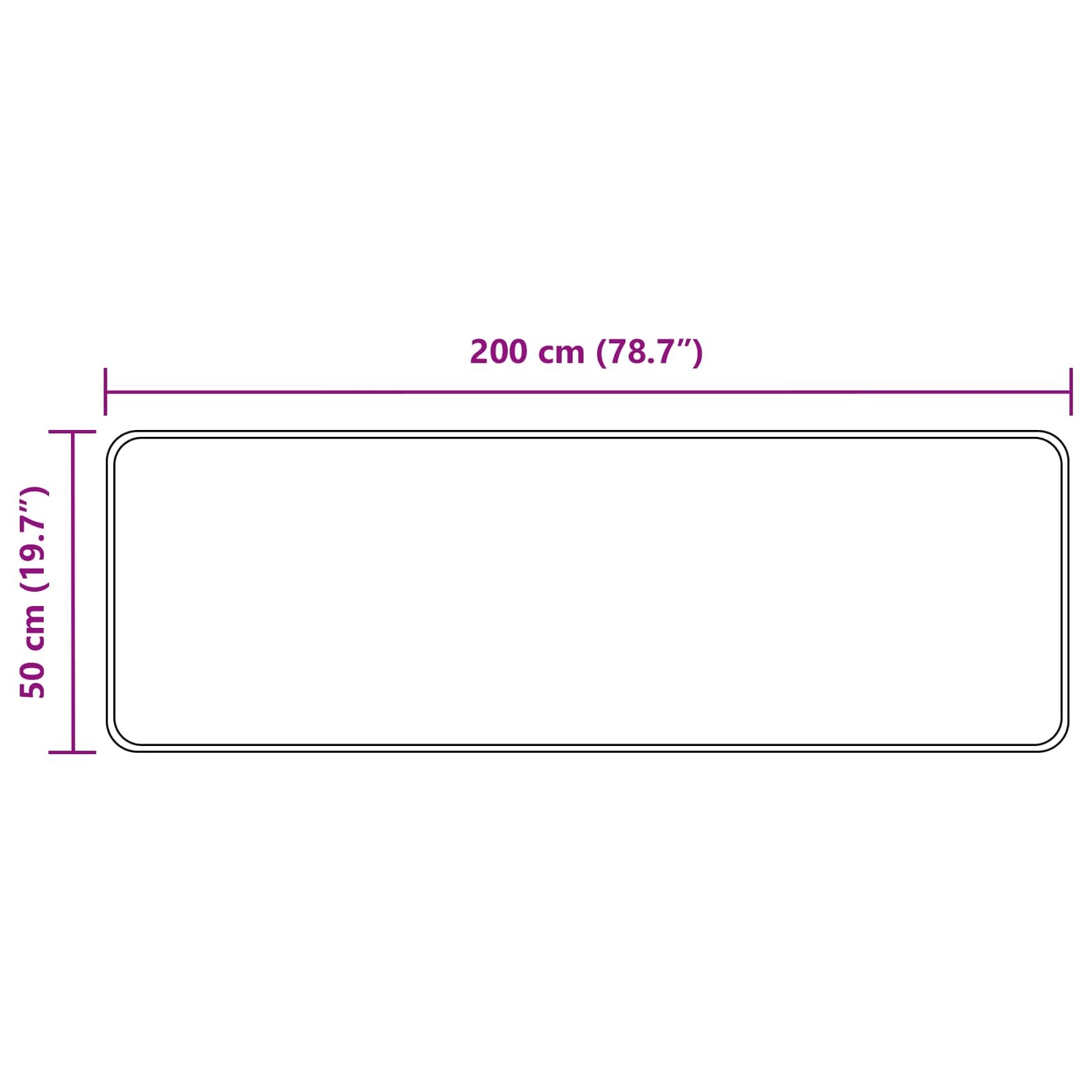 Szőnyeg futó MARSA Krém 50 x 200 cm Poliészter és PVC