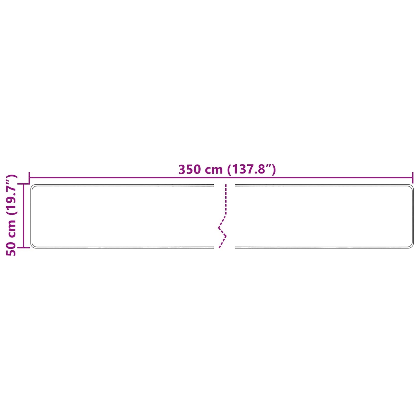 Szőnyeg futó MARSA Krém 50 x 350 cm Poliészter és PVC