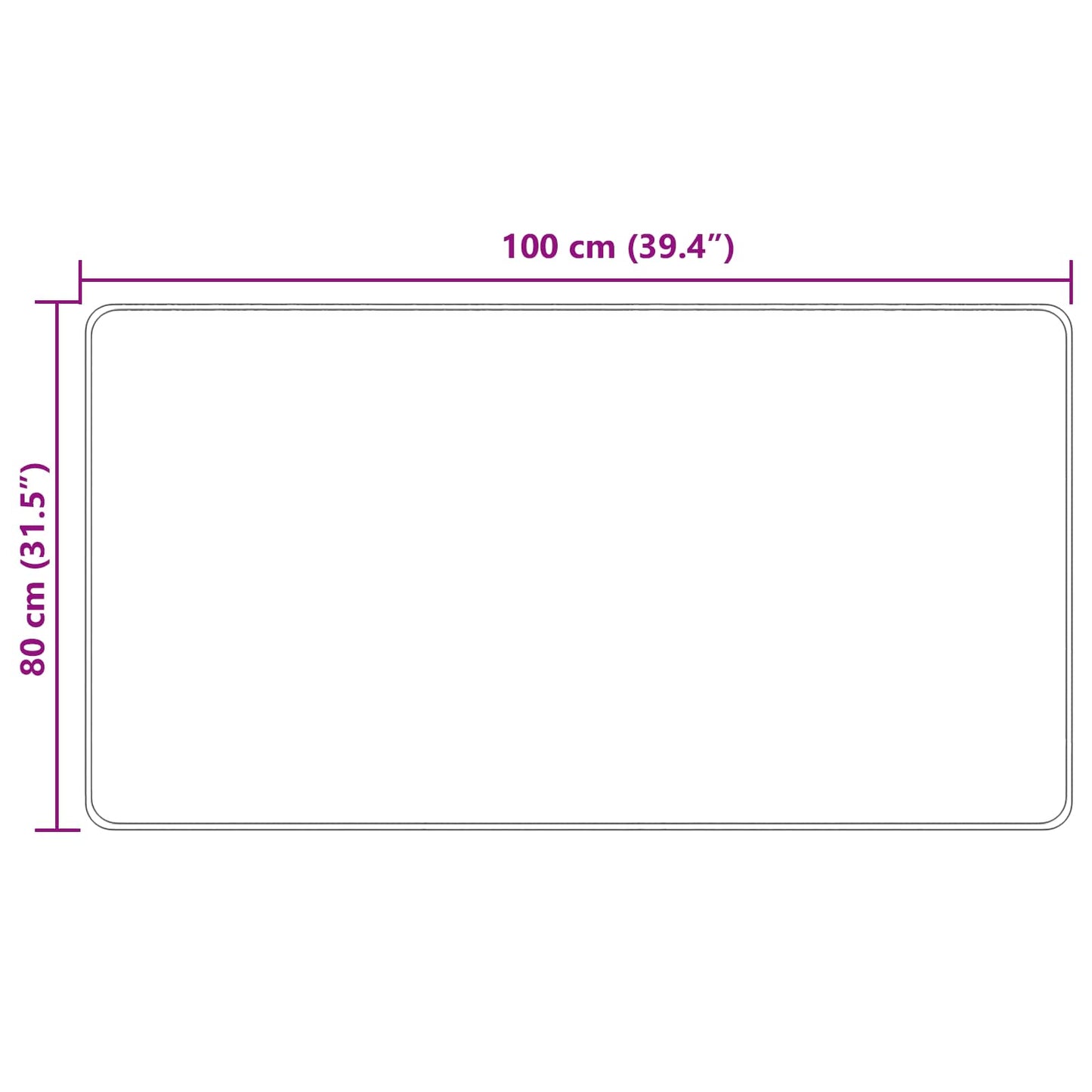 Szőnyeg futó MARSA Krém 80 x 100 cm Poliészter és PVC