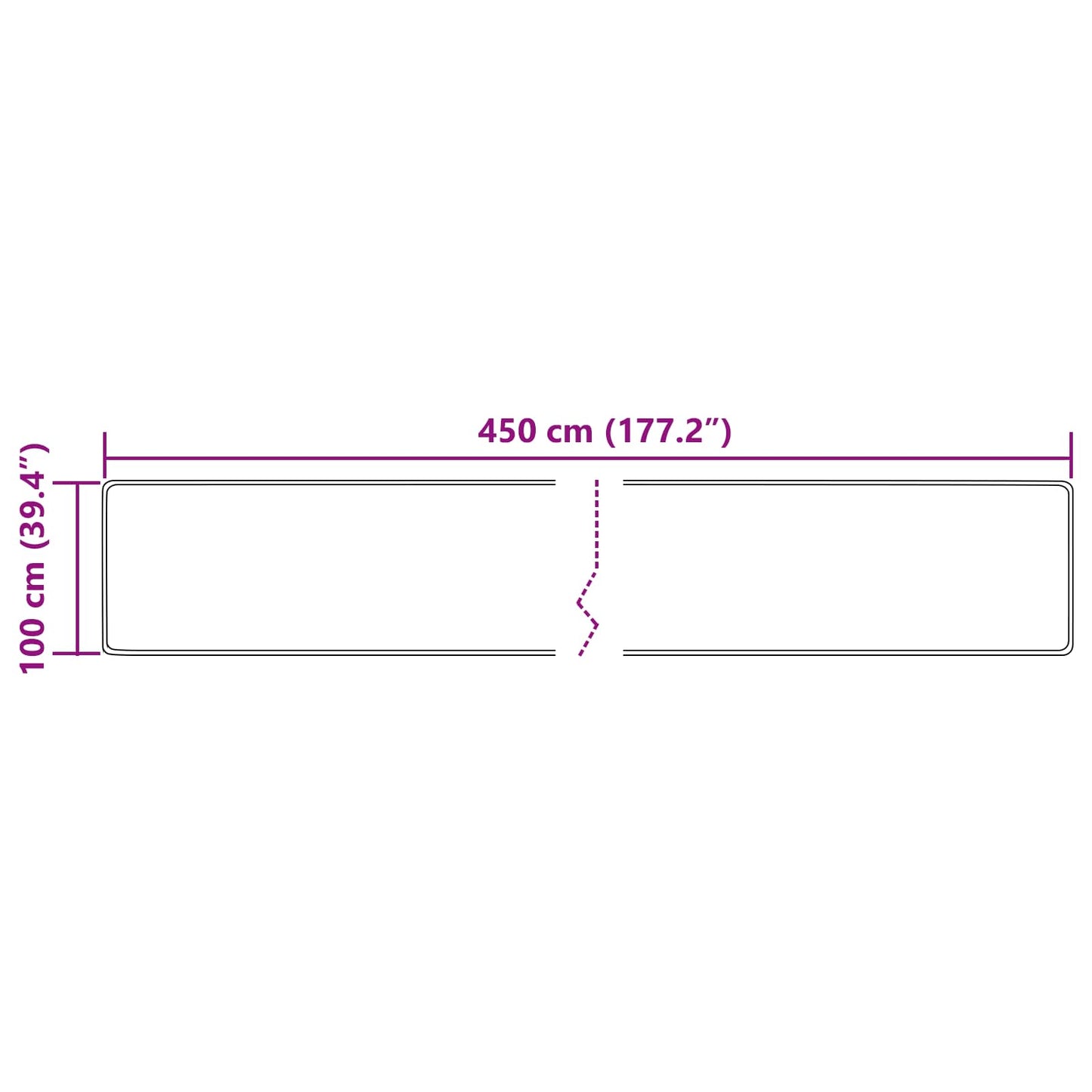 Szőnyeg futó MARSA Krém 100 x 450 cm Poliészter és PVC