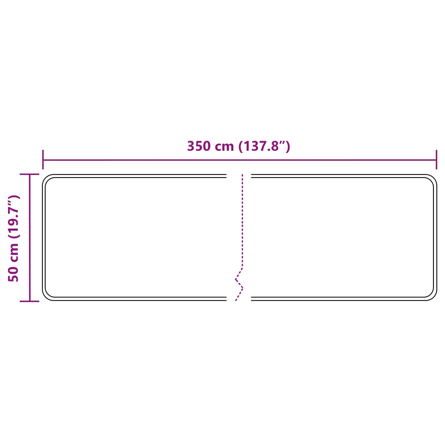 Szőnyeg futó MARSA Antracit 50 x 350 cm Poliészter és PVC