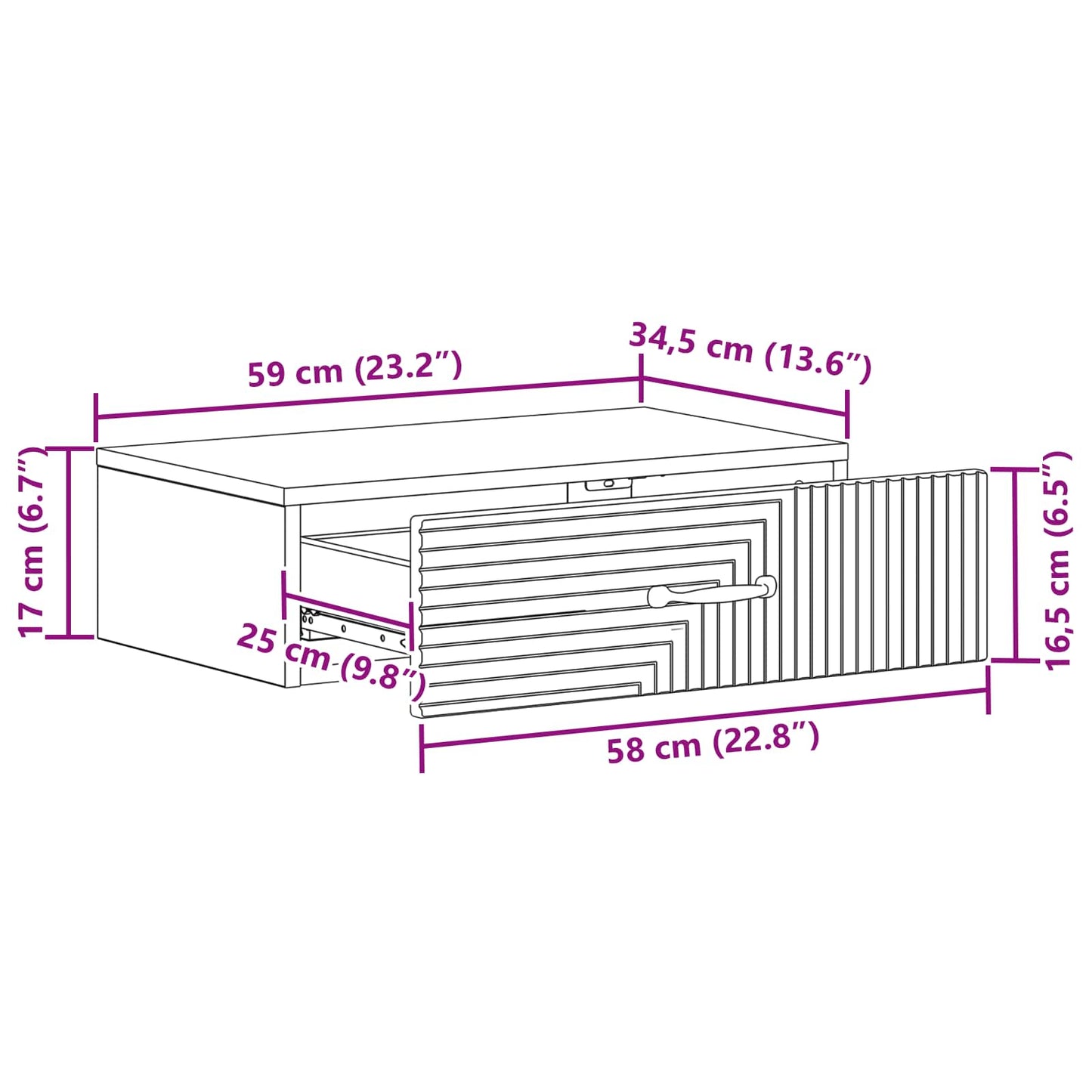 Fali oldaltábla Antik Fa 59 x 34,5 x 17 cm Szerelt Fa
