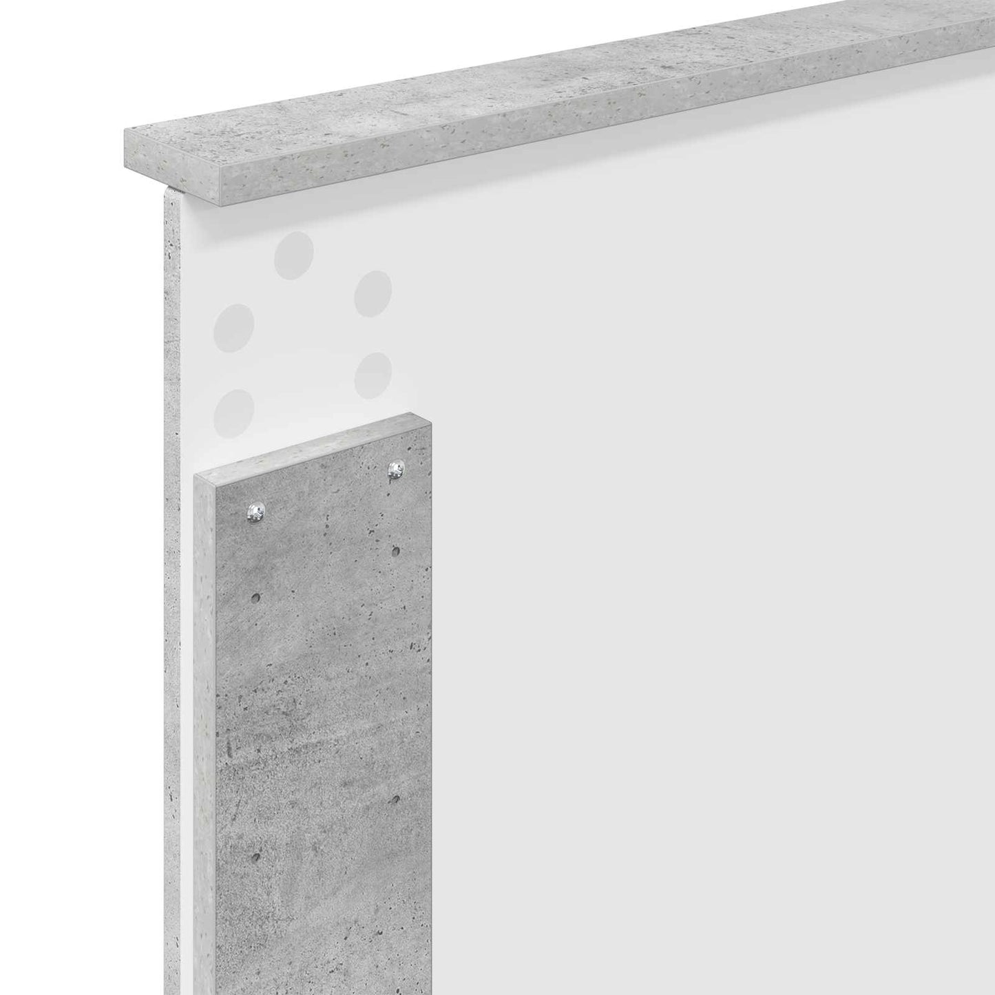 Ágykeret fejtámlával fiókkal Beton Szürke 90 x 200 cm Faanyag