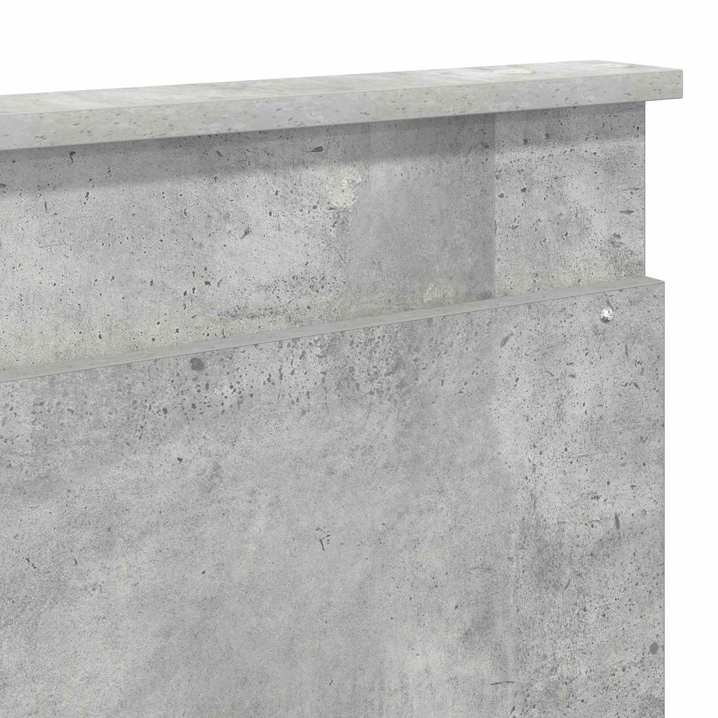 Ágykeret fejtámlával Beton 180 x 200 cm Tömör fenyőfa