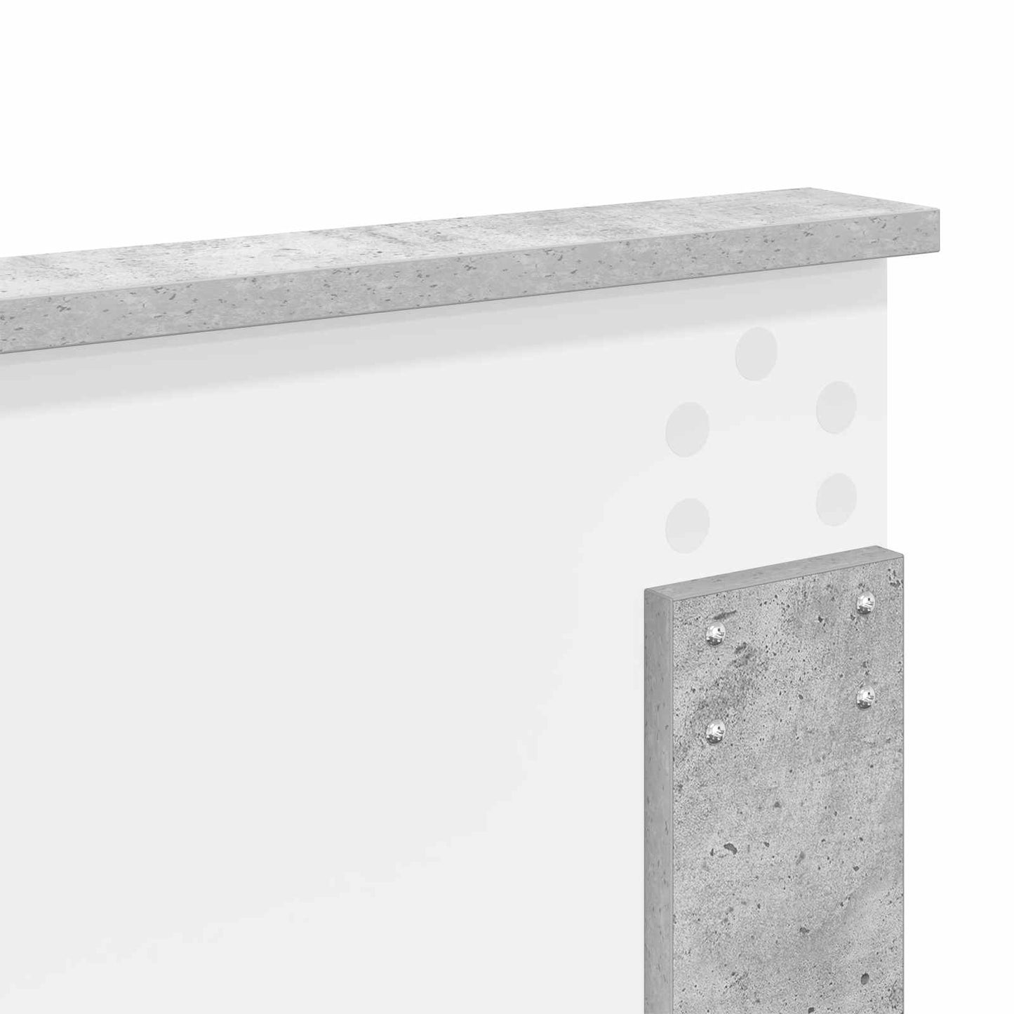 Ágykeret fejtámlával Beton 160 x 200 cm Tömör fenyőfa