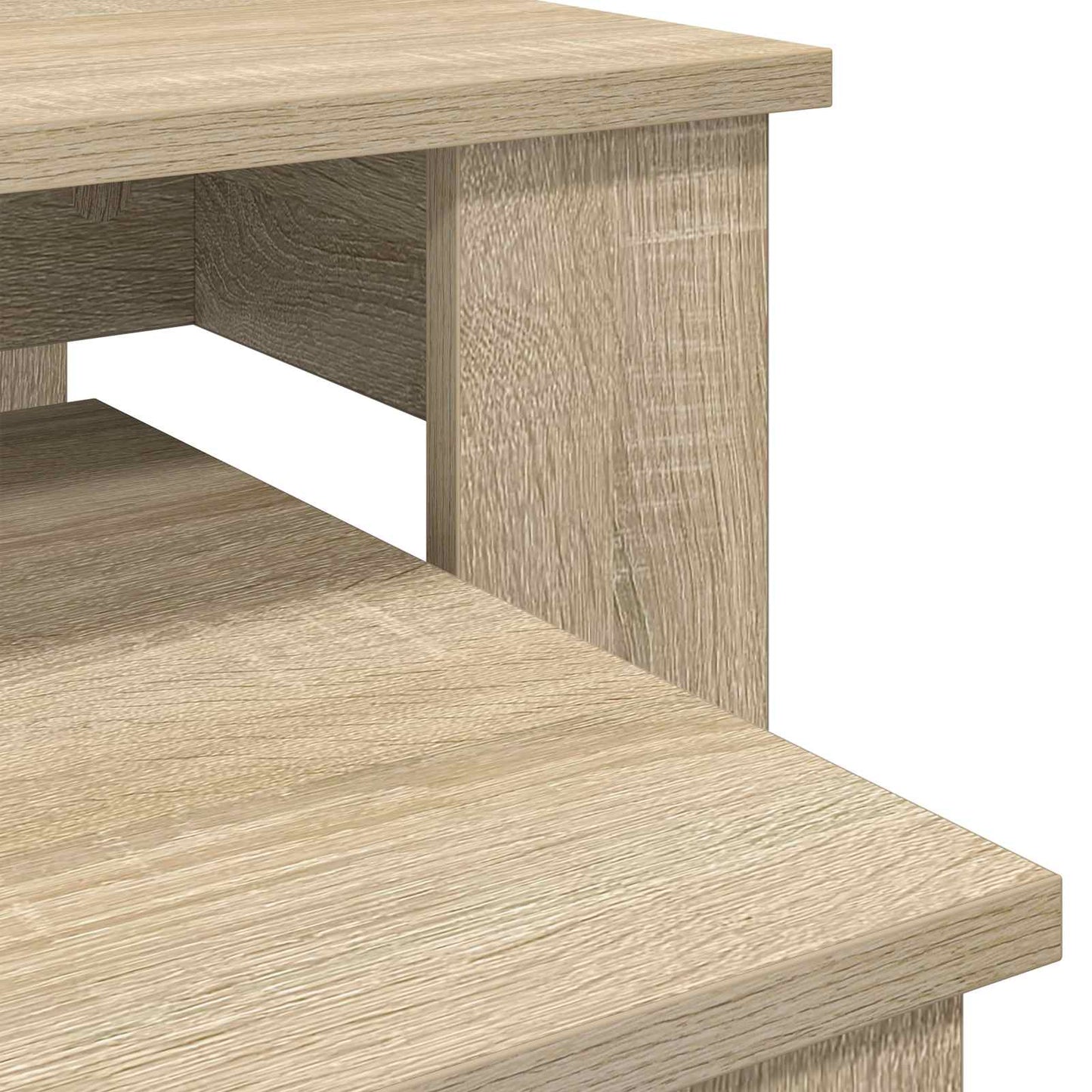 Kávasztal Szett 2 pcs Sonoma tölgy 100 x 50 x 42 cm Szerelt Fa