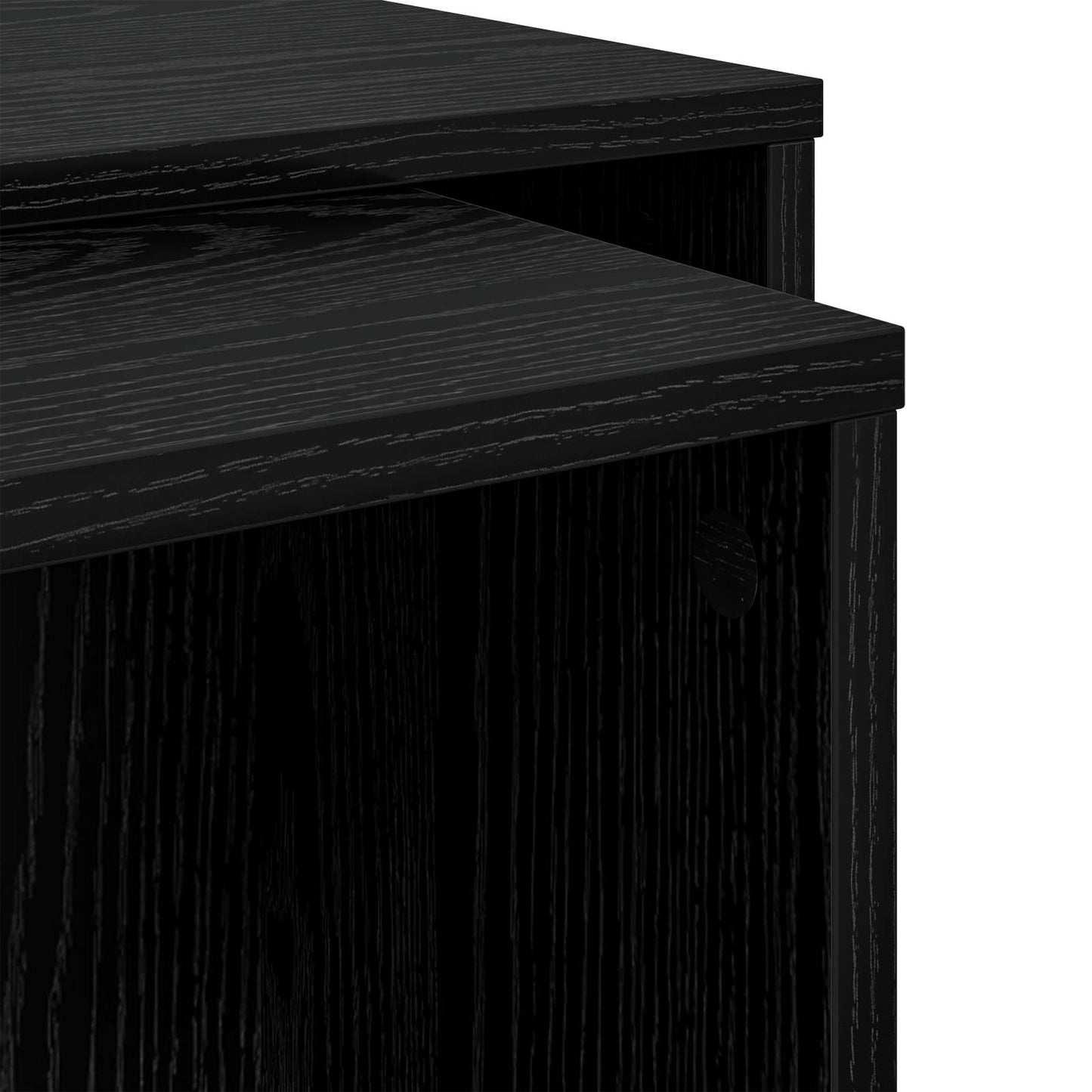 Kávasztal Szett 2 pcs Fekete tölgy 90 x 48 x 40 cm Szerelt Fa
