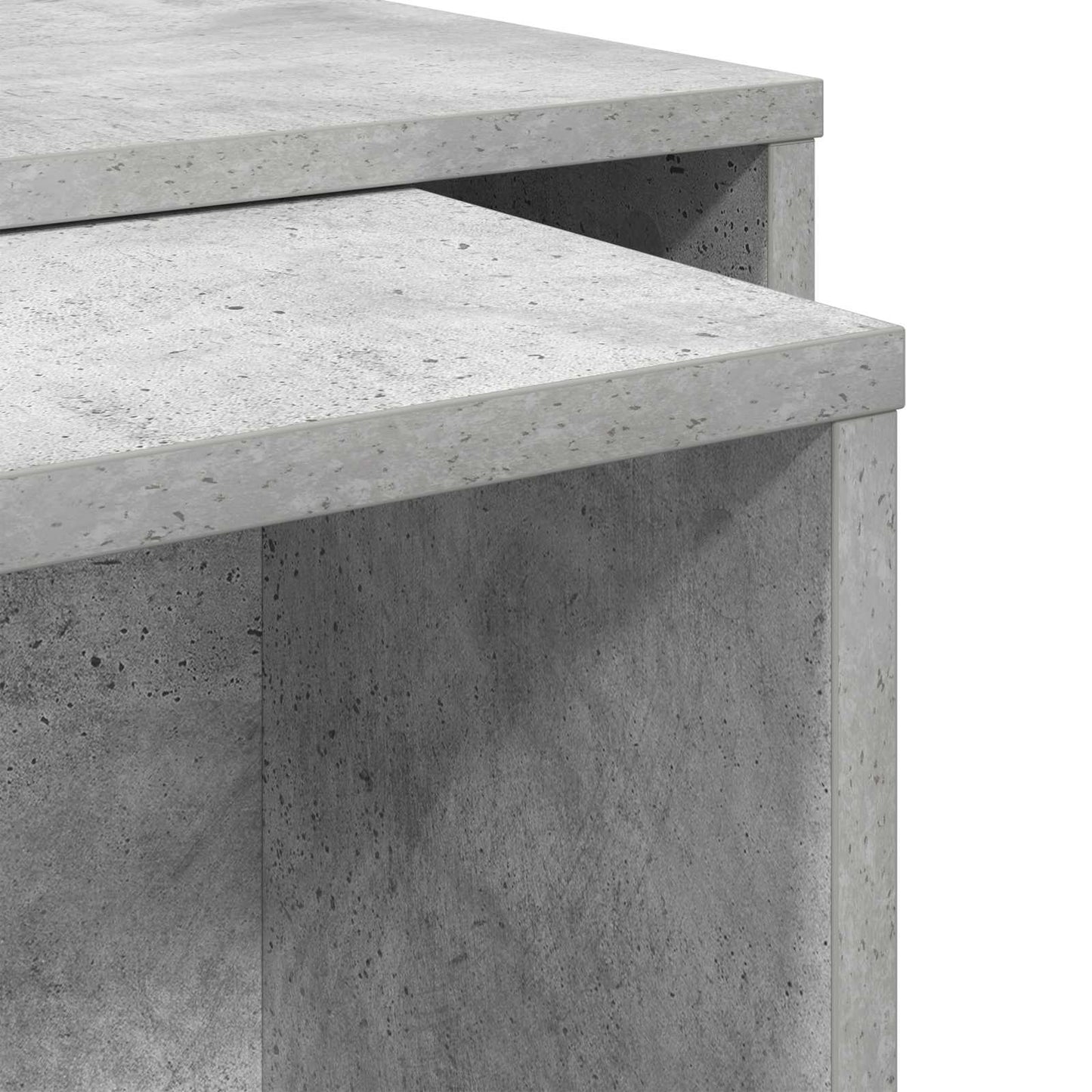 Kávasztal Szett 2 pcs Beton Szürke 90 x 48 x 40 cm Szerelt Fa