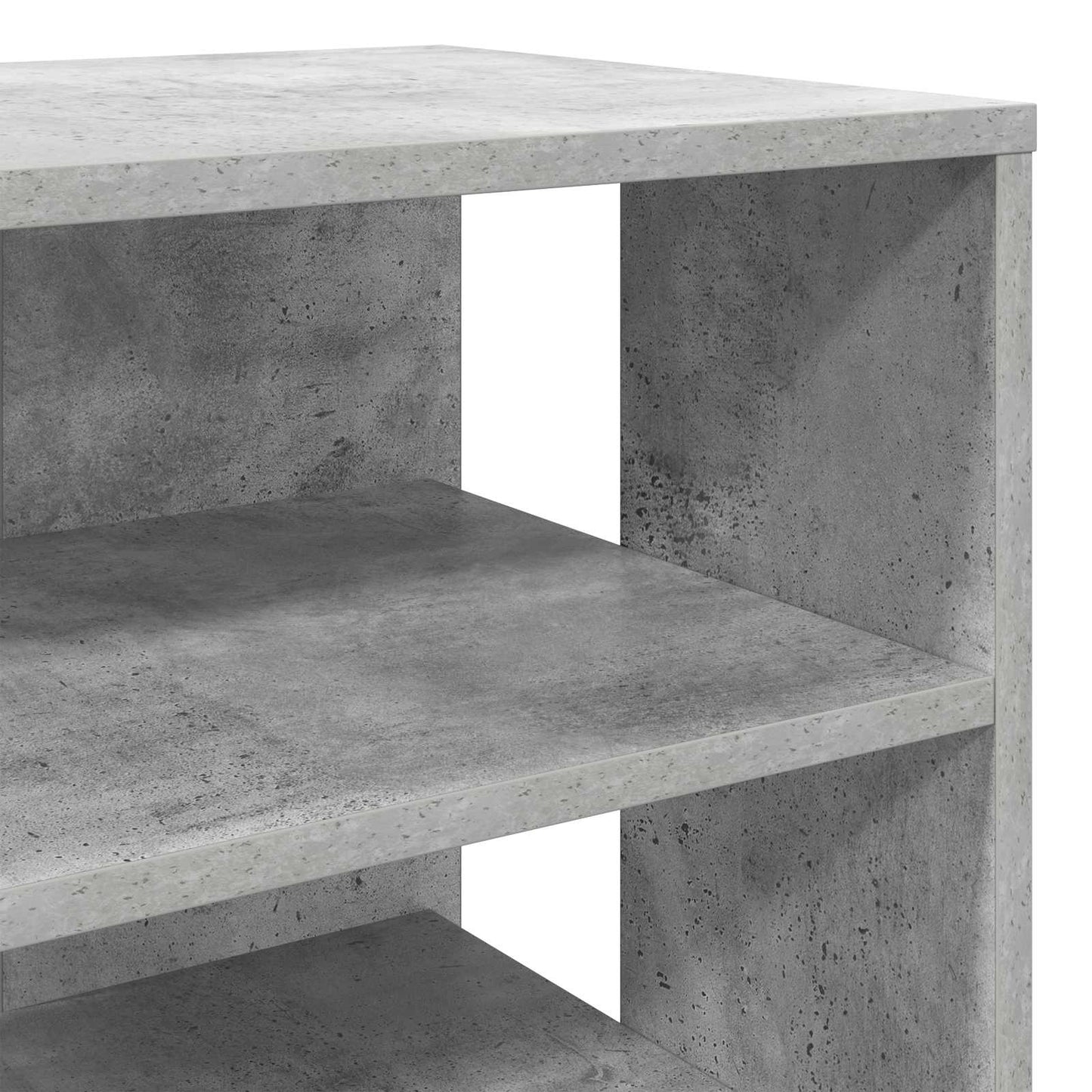 Cipőszekrény polcokkal tárolóval 2 pcs Beton Szürke Faanyag