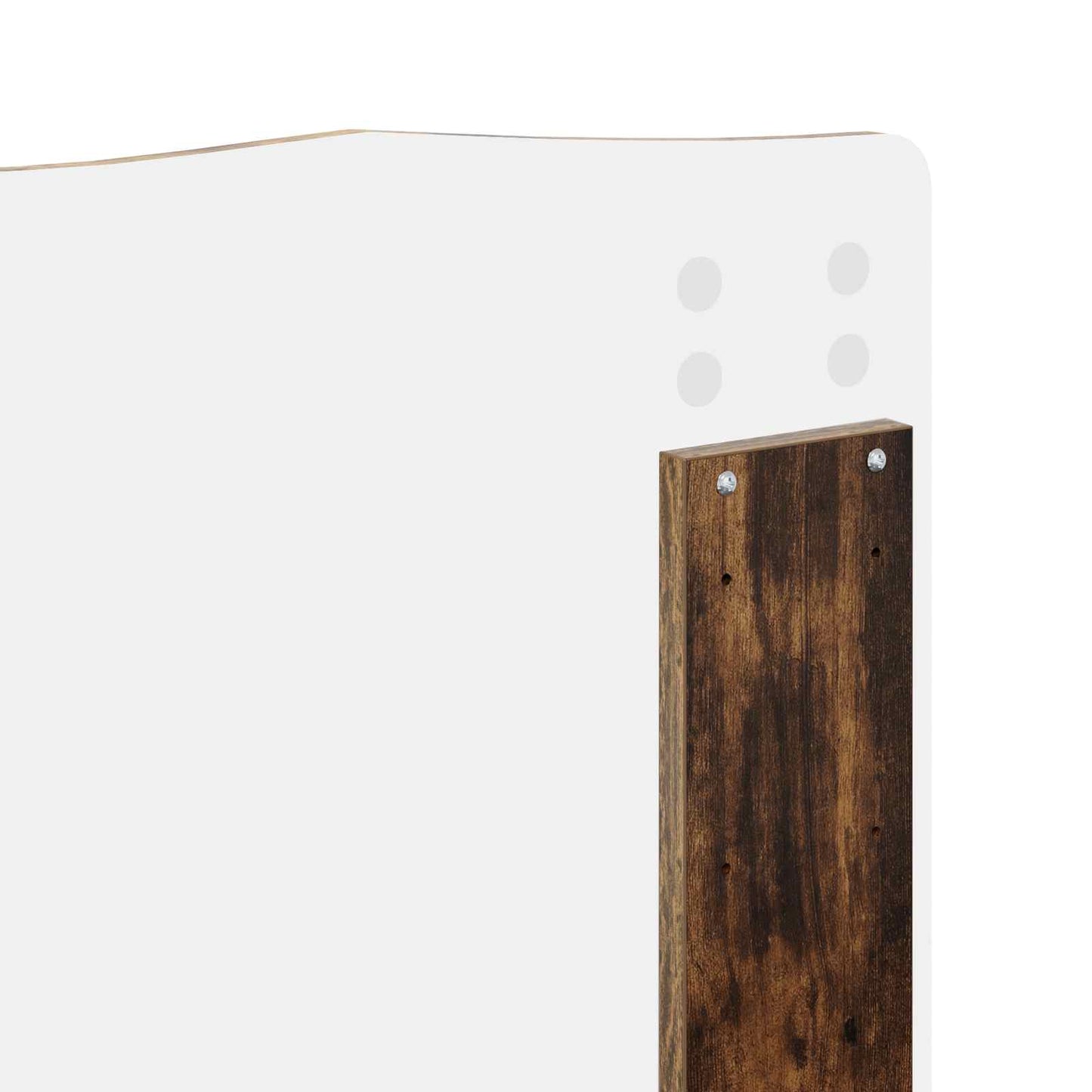 Ágykeret fejtámlával Füstölt tölgy 180 x 200 cm Tömör fenyőfa