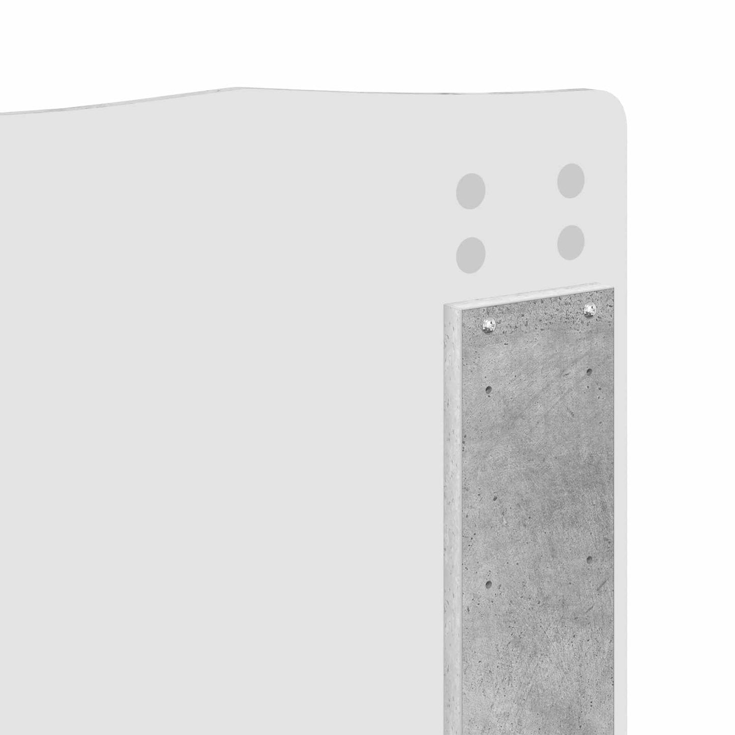 Ágykeret fejtámlával Beton 120 x 190 cm Tömör fenyőfa