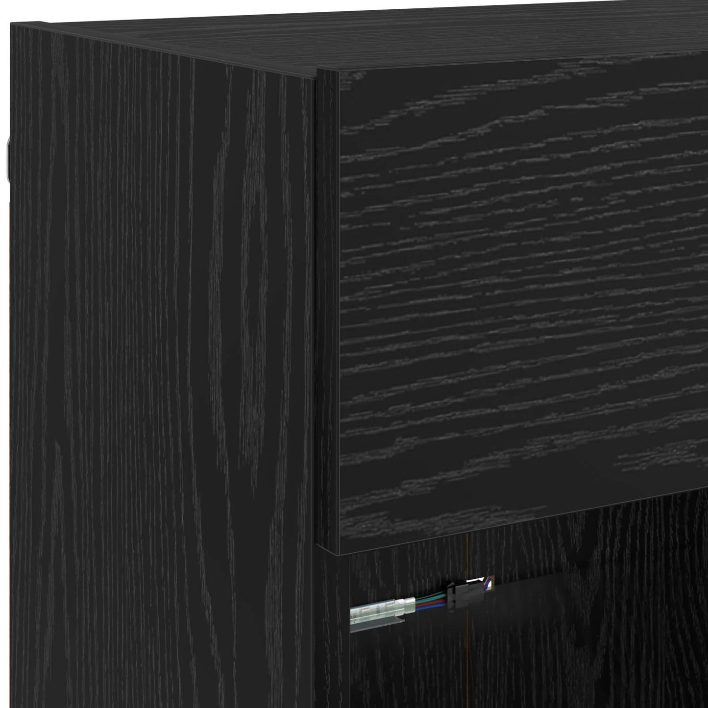 TV Fali Szekrény 98,5 x 30 x 60,5 cm Fekete tölgy Szerelt Fa