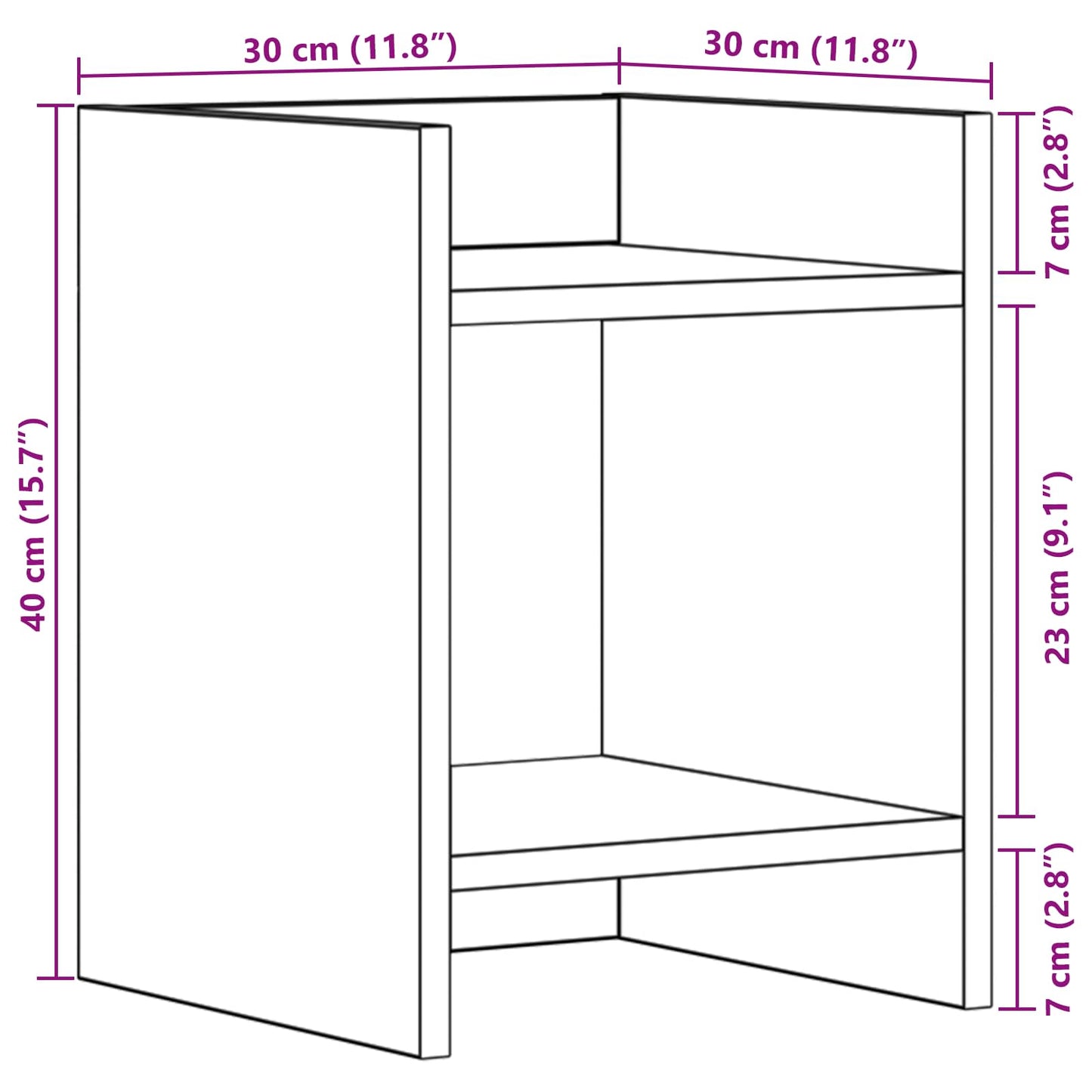 Növényállvány 2 pcs Szürke Sonoma 30 x 30 x 40 cm Mérnöki fa