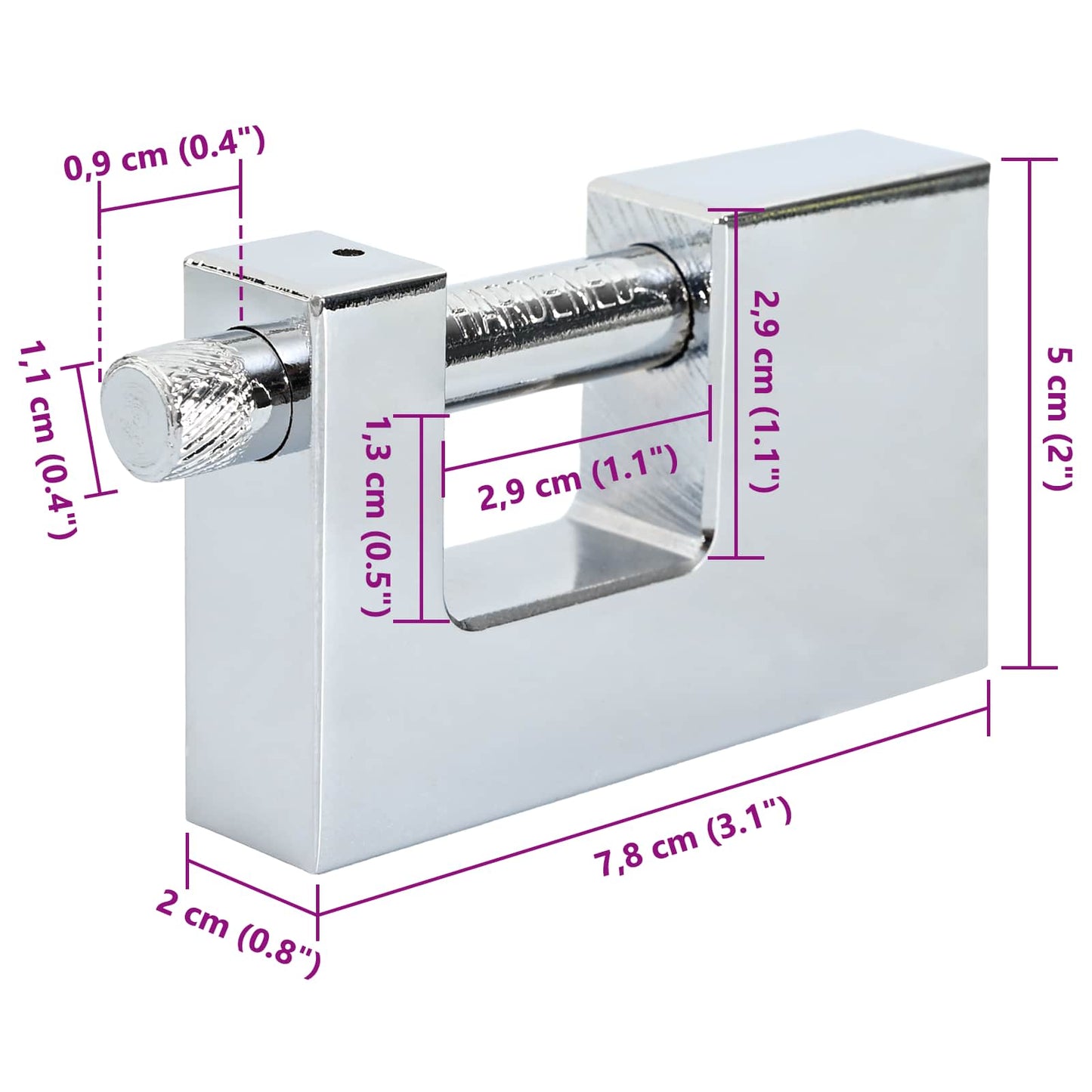 Lakat 2 pcs Ezüst Acél