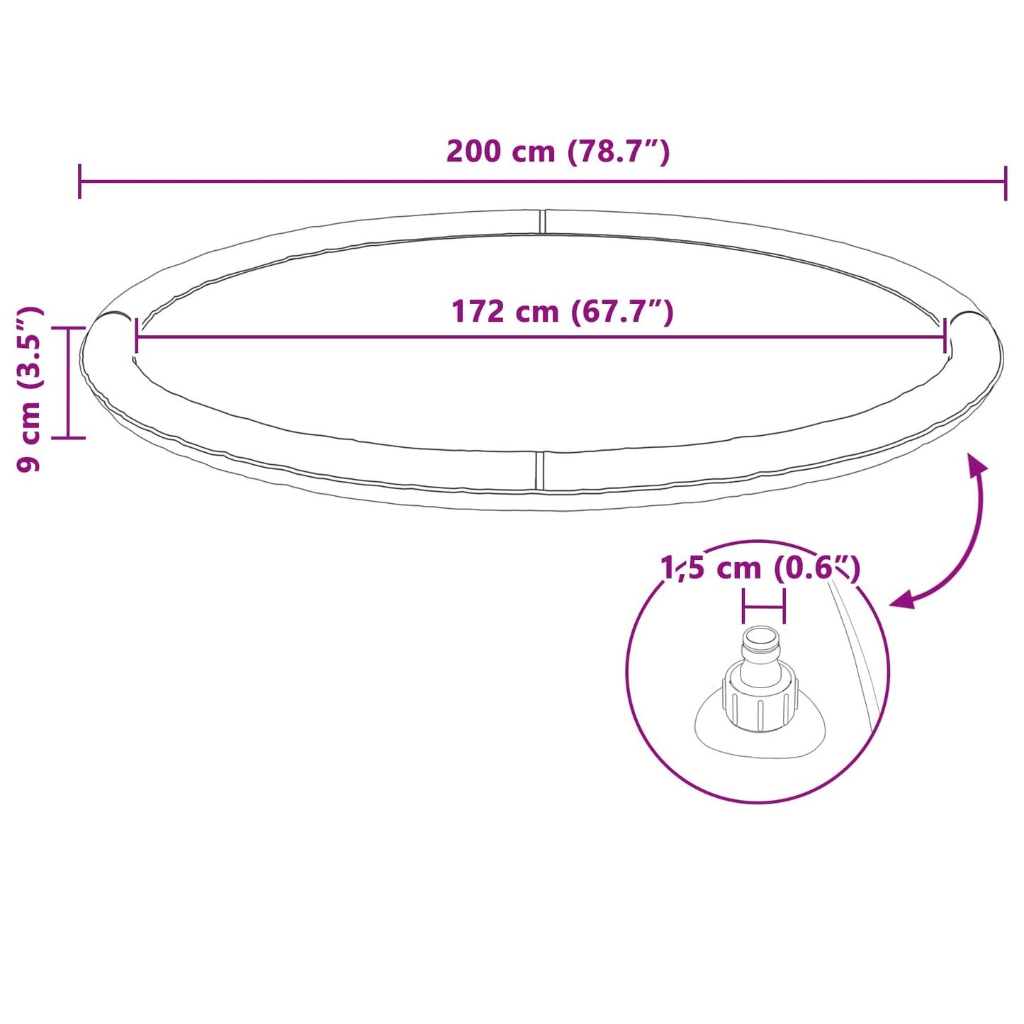 Fröcskölőpad gyerekeknek és kutyáknak Kék Ø200 x 9 cm PVC