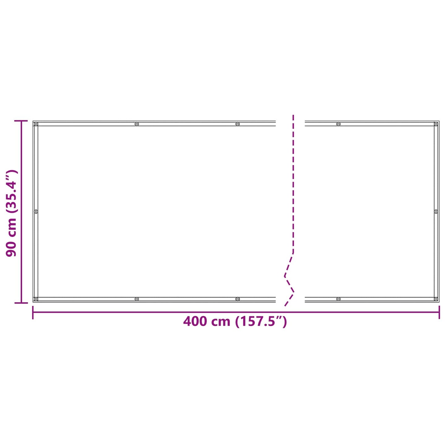 Erkély Szúnyogháló Burgundi 90 x 400 cm PU bevonatos oxford alu