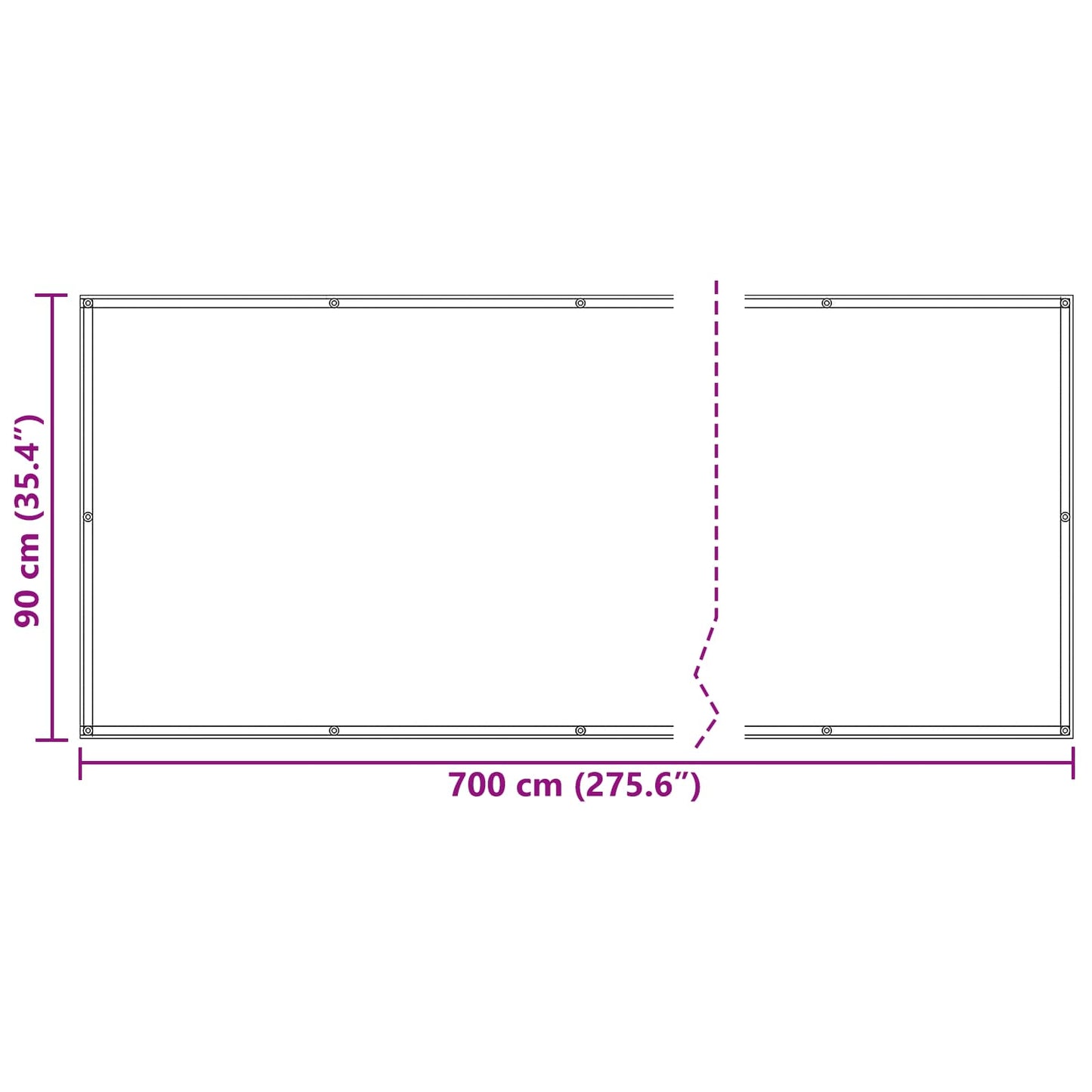 Erkély Szúnyogháló Burgundi 90 x 700 cm PU bevonatos oxford alu