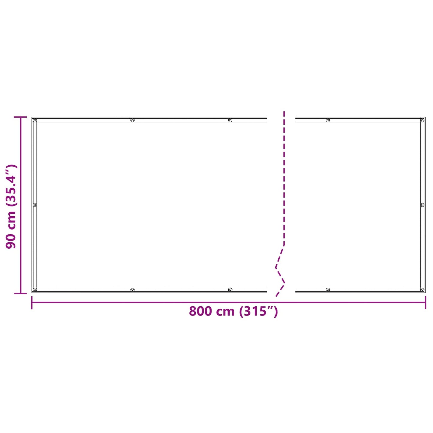 Erkély Szúnyogháló Burgundi 90 x 800 cm PU bevonatos oxford alu