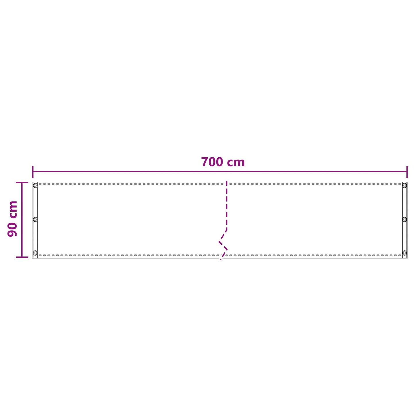 Erkély Szúnyogháló Krémszínű 90 x 700 cm HDPE és Alumínium