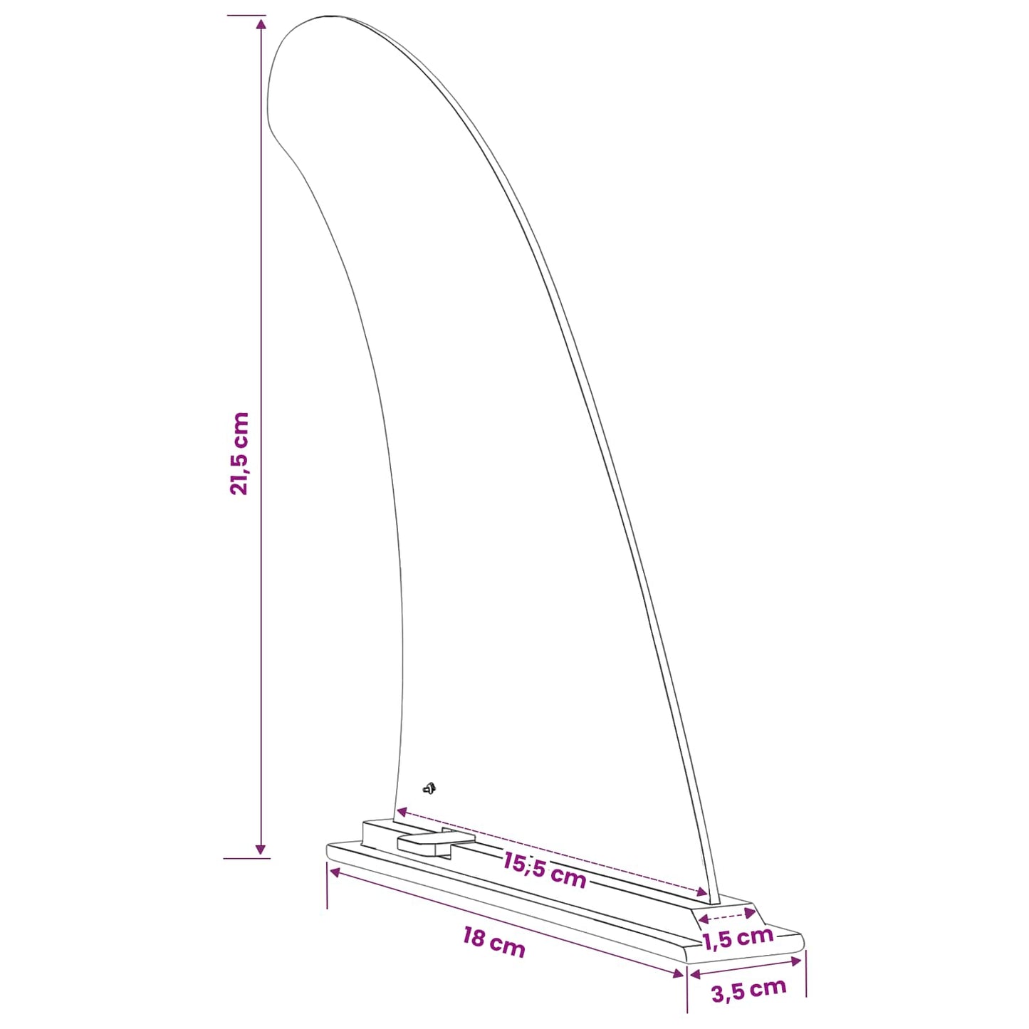 SUP uszony 3,5 x 18 x 21,5 cm Nylon Fekete