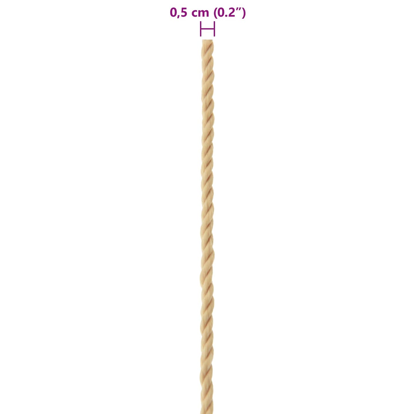 Csónak Kötél 25 m 0.5 Természetes PP