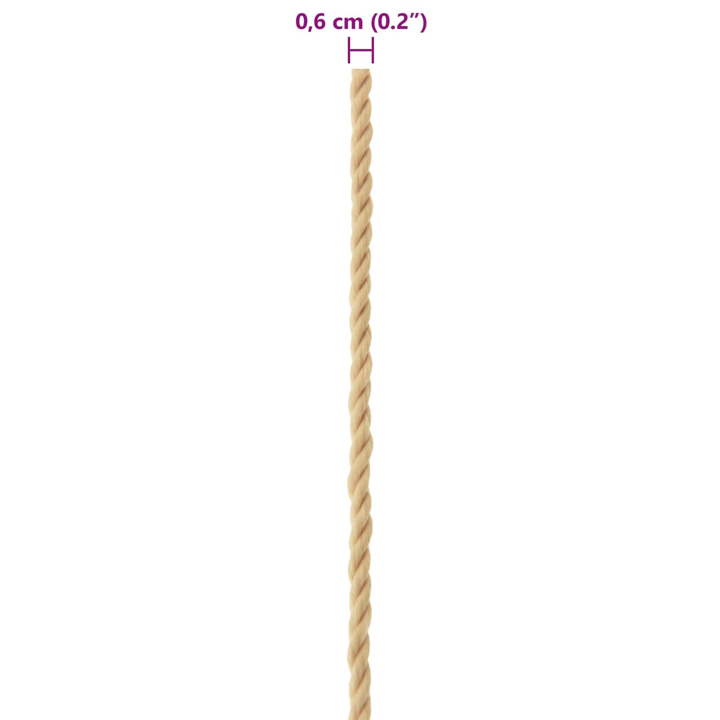 Csónak Kötél 25 m 0.6 Természetes PP