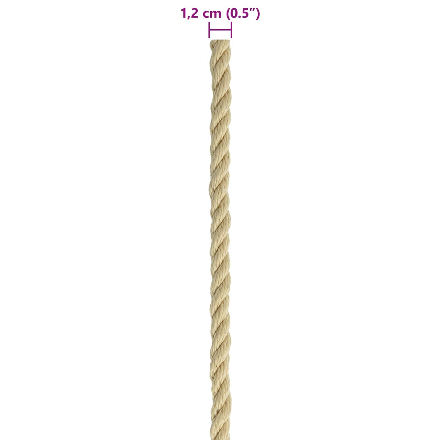 Csónak Kötél 25 m 1.2 Természetes PP