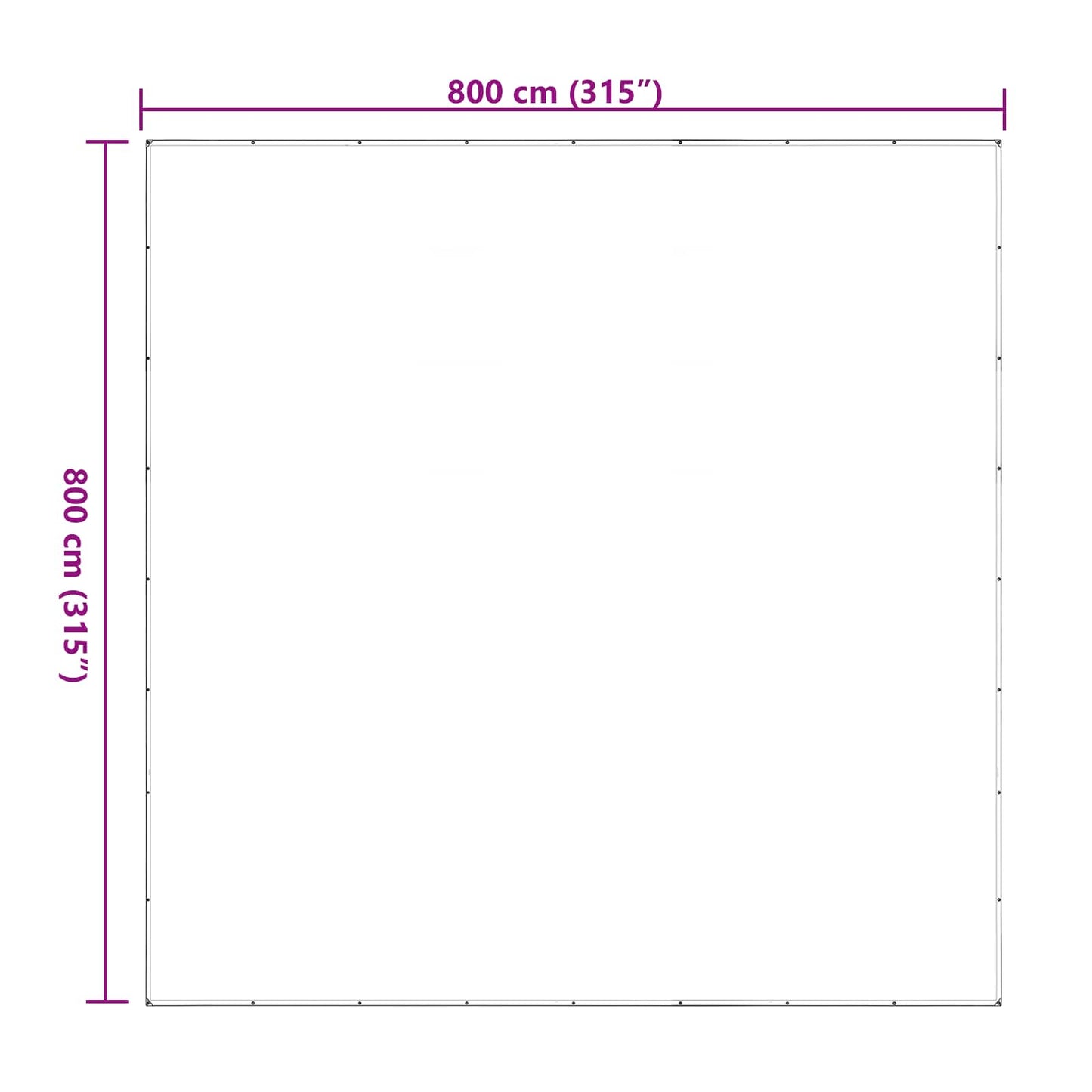 Növényfedező Átlátszó 8 x 8 m PE