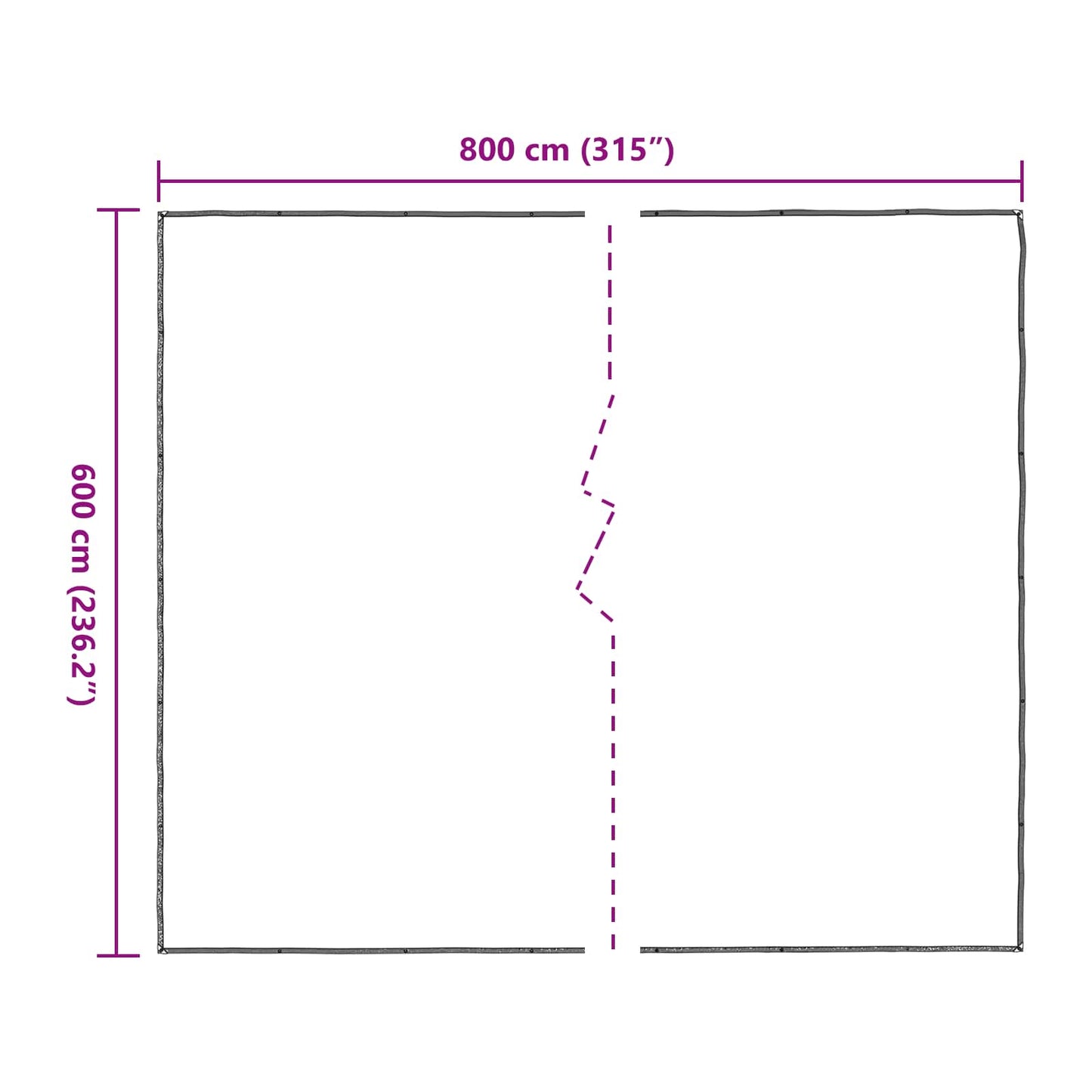 Növényfedező Átlátszó 6 x 8 m PE